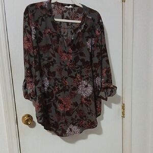 Maurices Dark Floral Blouse